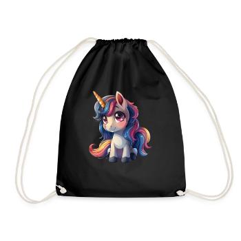 Licorne Kawaii Japonais - Sac de sport léger - noir - Devant