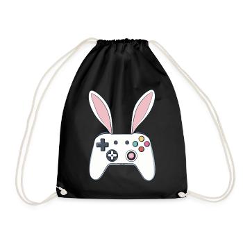 Lapin de Pâques Gamer & Gaming Streetwear Iconique - Sac de sport léger - noir - Devant