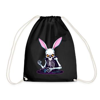 Lapin de Pâques Gamer et Design de streetwear de jeu - Sac de sport léger - noir - Devant
