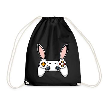 Lapin de Pâques Gamer & Gaming Streetwear Iconique - Sac de sport léger - noir - Devant