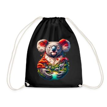Koala - Turnbeutel - Schwarz - Vorne
