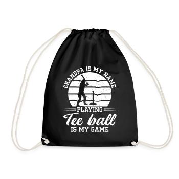 Grand-père, c’est mon nom, je joue au tee-ball, c’est mon jeu - Sac de sport léger - noir - Devant