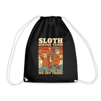 Équipe de randonnée paresseux Pilosa folivora à gorge brune - Sac de sport léger - noir - Devant