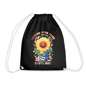 Shinging avec fierté 4ème Grade Kawaii Tournesol - Sac de sport léger - noir - Devant
