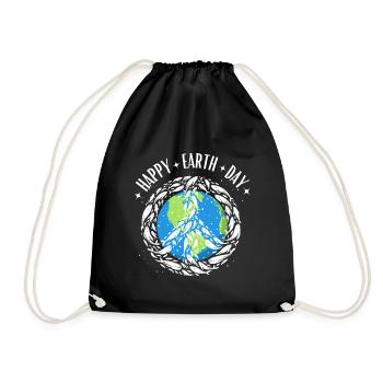 Bonne Journée De La Terre Monde Baleines Environnement Nature Océan - Sac de sport léger - noir - Devant