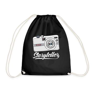 Photographer Photographer Stories Moments - Drawstring Bag - black - Front