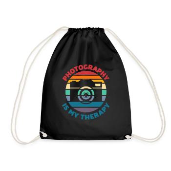 Photographe Photographe Thérapie - Sac de sport léger - noir - Devant