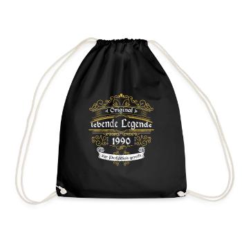 1990 Geburtstag lebende Legende zur perfektion - Turnbeutel - Schwarz - Vorne