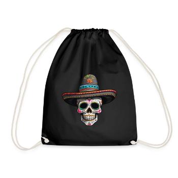 Fête mexicaine emblématique de Sugar Skull - Sac de sport léger - noir - Devant