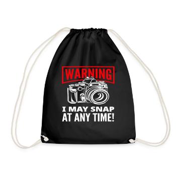 Photographe Avertissement au photographe - Sac de sport léger - noir - Devant
