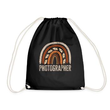 Boho Regenbogen Photograph Fotograf - Turnbeutel - Schwarz - Vorne