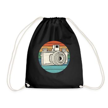 Photographe Appareil photo rétro - Sac de sport léger - noir - Devant