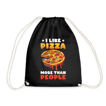 J’aime la pizza plus que les gens - Sac de sport léger - noir - Devant