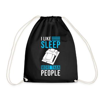 J’aime dormir plus que les gens - Sac de sport léger - noir - Devant