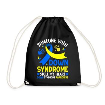 Quelqu’un atteint du syndrome de Down a volé mon cœur drôle - Sac de sport léger - noir - Devant