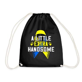 Un peu plus beau trisomique bleu et - Sac de sport léger - noir - Devant