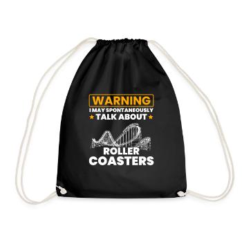 Talk Spontaneously Rollercoasters - Drawstring Bag - black - Front