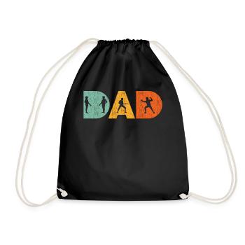 Fencing Father Pride and Stylish - Drawstring Bag - black - Front