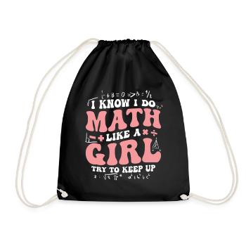 Déclaration de Math Genius Girl Power - Sac de sport léger - noir - Devant