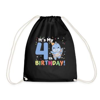 Dino pour les enfants de 4 ans - Sac de sport léger - noir - Devant