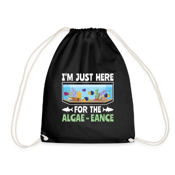 I'm just here for the Algae-eance - Aqua Scape - Drawstring Bag - black - Front
