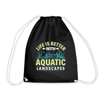 La vie est plus belle avec Paysages aquatiques - Aqua - Sac de sport léger - noir - Devant