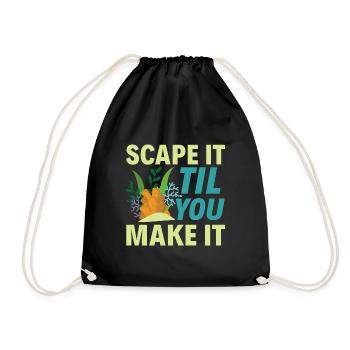 Scape It Til You Make It - Aquascaping Aquarium - Drawstring Bag - black - Front