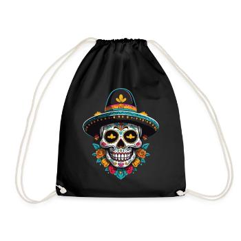 Fête mexicaine emblématique de Sugar Skull - Sac de sport léger - noir - Devant