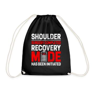 Shoulder Surgery Injury Recovery Rehab Broken - Drawstring Bag - black - Front