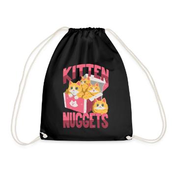 Kitten Nuggets - Drawstring Bag - black - Front