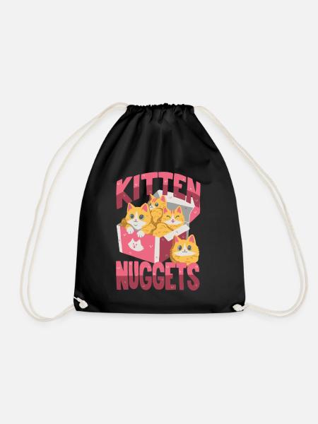 Kitten Nuggets - Turnbeutel - Schwarz