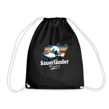 Sauerländer Original Retro Sunset - Drawstring Bag - black - Front