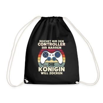 Tends-moi la manette, tu es un imbécile de la reine du pari - Sac de sport léger - noir - Devant