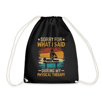 Poteau d’opération du genou de physiothérapie drôle - Sac de sport léger - noir - Devant