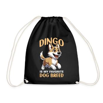 Dingo Australischer Hund - Turnbeutel - Schwarz - Vorne