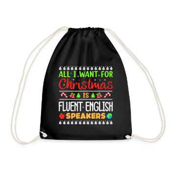Professeur d’anglais - Sac de sport léger - noir - Devant