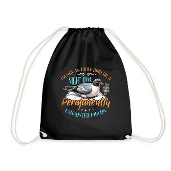 Pigeon voyageur Je ne suis pas un pigeon lève-tôt - Sac de sport léger - noir - Devant