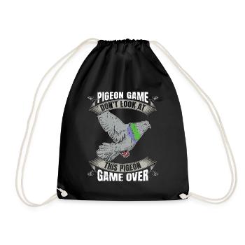 Homing Pigeon Game Don't Look Pigeon Racing Lover - Drawstring Bag - black - Front