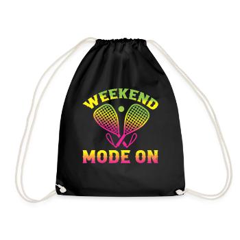 Racquetball Weekend Mode On - Playing Racquetball - Drawstring Bag - black - Front