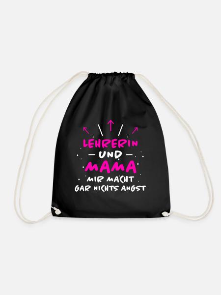 Lehrerin Spruch Lehrer Lustiges Lehrerin Geschenk - Turnbeutel - Schwarz