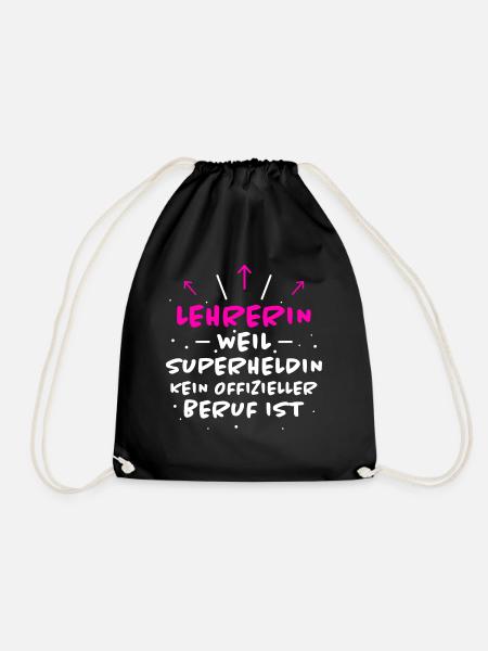 Lehrerin Spruch Lehrer Lustiges Lehrerin Geschenk - Turnbeutel - Schwarz