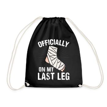 Officiellement sur ma dernière jambe chirurgie récupération cassée - Sac de sport léger - noir - Devant