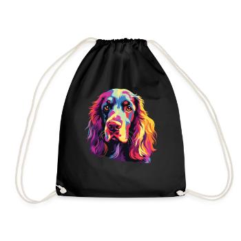 Aquarelle colorée Welsh Springer Spaniel - Sac de sport léger - noir - Devant