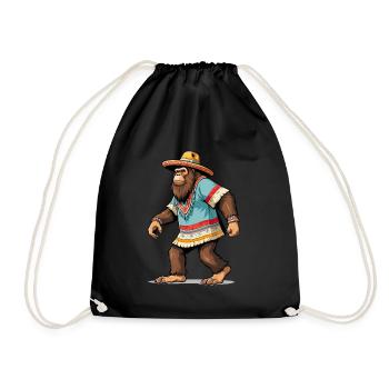 Mexicain Bigfoot Sasquatch Sombrero - Sac de sport léger - noir - Devant