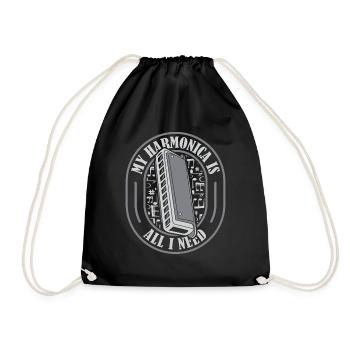 Mon harmonica est tout ce dont j’ai besoin Harmonique à bouche - Sac de sport léger - noir - Devant