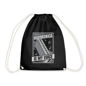 L’harmonica est ma voix Harmoniste Harmoniste - Sac de sport léger - noir - Devant