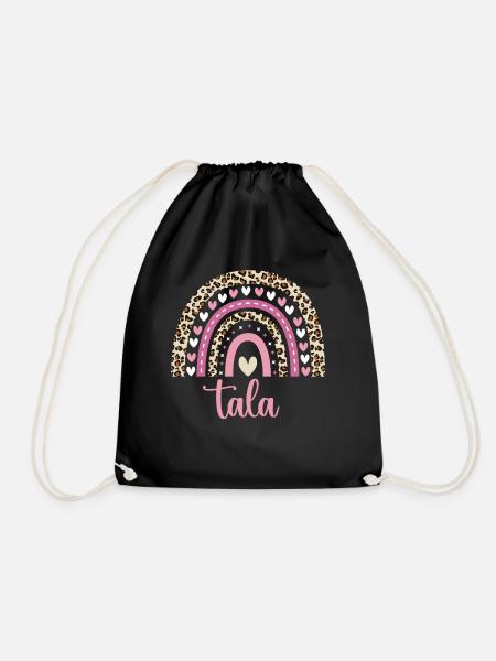 Tala Regenbogen Name Geburtstag Tala - Turnbeutel - Schwarz
