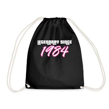 40th Birthday Legendary Since 1984 vintage - Drawstring Bag - black - Front