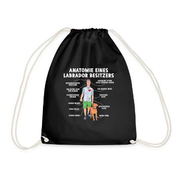 Anatomie d’un propriétaire de labrador - Sac de sport léger - noir - Devant