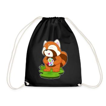 Œuf de Pâques panda roux - Sac de sport léger - noir - Devant